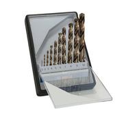 Bosch 10x PRO Stainless Steel HSS-Co Twist Drill Bit Set (for Steel, Stainless steel, Ø 1,0, 2,0, 3,0, 4,0, 5,0, 6,0, 7,0, 8,0, 9,0, 10,0 mm, Professional Accessory Rotary Drill/Drivers)