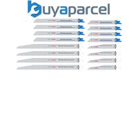 Bosch 16x PRO Tough Box Demolition Reciprocating Saw Blade Set, 16 Pieces (for Pipes and Profiles Made of Metal, Non-Ferrous Metals, Length mm, Professional Accessories Reciprocating Saw)