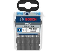 Bosch PRO PH2 Impact Screwdriver Bits 15 Piece 2608522523 New