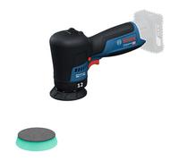 Bosch Professional 12V System Cordless Polisher GPX 12V-77 (incl. Mounted 77mm Velcro Backing pad, polishing Foam Cut pad 77mm)