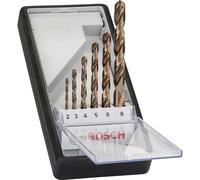 Bosch Professional 6-Piece Robust Line Metal Drill Bit Set - Hss-Co - 2, 3, 4, 5, 6, 8mm