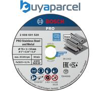 Bosch PRO Stainless Steel and Metal Bonded Cutting Disc 76x1x10mm 2608601520