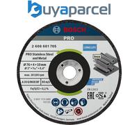 Bosch PRO Stainless Steel and Metal Grinding Disc 76 x 4 x 10 mm 2608601705
