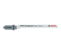 Bosch 3x PRO Hardwood Clean T101AOF Curve Jigsaw Blade (for Hardwood, Multiplex board, Length 83 mm, Professional Accessory Jigsaw)