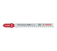 Bosch 3x PRO Plastics PMMA Clean T102BF Jigsaw Blade | for Plastics, Plastics, Length 92 mm, Professional Accessory Jigsaw