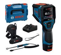 Bosch PRO Infrared Thermometer GIS12V-800-16 (Large Display, Type-K Interface with Surface Probe, 20:1 spot Ratio, IP54, Dual Power, inclueded Battery and Charger)