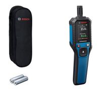 Bosch Professional Thermo-Hygrometer GDH 1-17 (Real-time Readings, High Contrast Color LCD Display, IP65 Rating, Rubber housing, 2X AA Batteries, Pouch)
