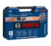 Bosch Pro Titanium Round X103Ti Multi-purpose Drill Screw Bits Tool Set 103 Pcs