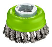 Bosch PRO X Lock Knotted Stainless Steel Wire Cup Brush 75mm X-Lock