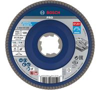 Bosch X Lock Zirconium Abrasive Straight Flap Disc 115mm 120g Pack of 1