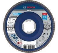 Bosch PRO X Lock Zirconium Abrasive Straight Flap Disc 115mm 60g Pack of 1