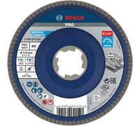 Bosch X Lock Zirconium Abrasive Straight Flap Disc 115mm 80g Pack of 1