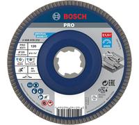 Bosch PRO X Lock Zirconium Abrasive Straight Flap Disc 125mm 120g Pack of 1