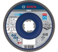 Bosch PRO X Lock Zirconium Abrasive Straight Flap Disc 125mm 80g Pack of 1