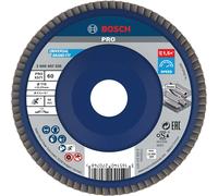 Bosch 1x PRO Metal X571 Flap Disc Straight Version Plastic for Small Angle Grinders (for Steel, Stainless steel, Ø 115 mm, Grit 60, Professional Accessory Small Angle Grinder)