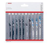 Bosch 2607011170 Jigsaw Blade Set 10 Pieces Wood+Metal Cutting