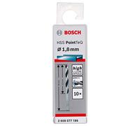 Bosch Professional 10-piece PointTeQ HSS Twist Drill Bit (for Metal, 1.8 x 22 x 46 mm, Drill Driver Accessories)