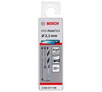 Bosch Professional 10-Piece PointTeQ HSS Twist Drill Bit (for Metal, 2.1 x 24 x 49 mm, Drill Driver Accessories)
