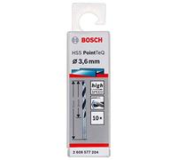 Bosch 2608577204 PointTeQ 3.60mm HSS Twist Drill Bit, Pack of 10
