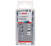 Bosch Professional 10-Piece PointTeQ HSS Twist Drill Bit (for Metal, 4.6 x 47 x 80 mm, Drill Driver Accessories)