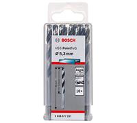 Bosch 2608577221 PointTeQ 5.30mm HSS Twist Drill Bit, Pack of 10