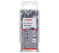 Bosch Professional 10-Piece PointTeQ HSS Twist Drill Bit (for Metal, 5.4 x 57 x 93 mm, Drill Driver Accessories)