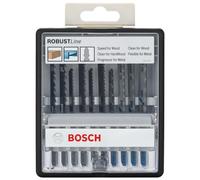 Bosch Robust Line Wood and Metal Jigsaw Blade Set, 10 Pieces