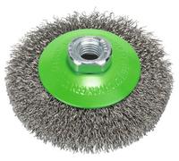 Bosch 1x PRO Stainless Steel Longlife Bevel Brush, Crimped Wire for Small Angle Grinder and M14 Thread (for Non-ferrous metals, Steel, Ø 100 mm, Professional Accessory Small Angle Grinder)