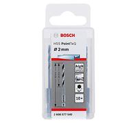 Bosch Professional 10pc PointTeQ Hex Drill Bit (for Metal, Ø: 2.0 mm, Total Length: 60 mm, ¼’’ Hex Shank, Accessory for Impact Drivers and Drill Drivers)