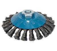 Bosch Professional 115mm M14 Conical Brush - Knotted Wire, 0.5mm Steel