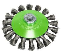Bosch Professional 115mm M14 Conical Knotted Wire Brush - 0.35mm Inox