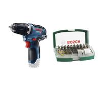 Bosch Professional 12V System GSR 12V-35 Cordless Drill Driver (Without Battery/Charger) + 32pc. Screwdriver Bit Set (PH-, PZ-, Hex-, T-, TH-, S-Bit, Accessories Drill and Screwdriver)