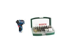 Bosch Professional 12V System GSR 12V-35 HX Cordless Drill/Driver (Without Rechargeable Battery and Charger) + 32pc. Screwdriver Bit Set (PH-, PZ-, Hex-, T-, TH-, S-Bit, Accessories)