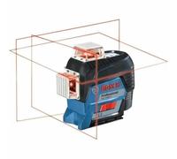 Bosch Professional 12V System Laser Level GLL 3-80 C (1x battery 12V, red laser, interior, w/app function, mount, working range: 30m, in L-BOXX)