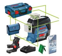 Bosch Professional 12V System Laser Level GLL 3-80 CG (1x battery 12V, green laser, interior, w/app function, mount, working range: 30m, in L-BOXX)