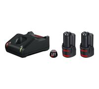 Bosch Professional 12V System rechargeable battery set (2 x 2.0 Ah rechargeable battery plus GAL 12V-40 C132 charger, in carton)