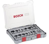 Bosch Professional 15 pcs. Mixed Router Bit Set (for Wood, Ø 8 mm Shank, Accessory Router)