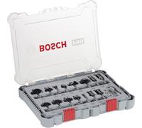 Bosch Professional 15 pcs. Mixed Router Bit Set (for Wood, Ø 1/4 Inch Shank, Accessory Router)