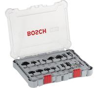 Bosch Professional 15 pcs. Mixed Router Bit Set (for Wood, Ø 6 mm Shank, Accessory Router)
