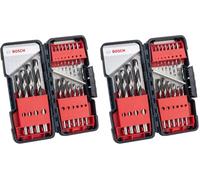 Bosch Professional 18pcs. HSS Twist Drill Bit PointTeQ (for Metal, in ToughBox, Ø 1-10 mm, Accessory Drill) (Pack of 2)