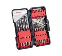 Bosch Powertool Accessories 2608577350 Hss Twist Pointteq Drill Bit Toughbox Set 18 Piece