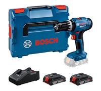 Bosch Professional 18V Battery Hammer Drill System GSB 18V-25 (max. Screw Diameter 10 mm, incl. 2 GBA 2.0Ah, GAL 18V-40, L-BOXX)
