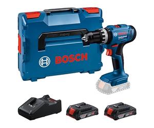 Bosch Professional 18V Battery Hammer Drill System GSB 18V-25 (max. Screw Diameter 10 mm, incl. 2 GBA 2.0Ah, GAL 18V-40, L-BOXX)