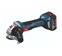 Bosch Professional 06019H9070 18V System Gws 18 V-7 Angle Grinder, Protect Guard, Aux Handle, Mount Flange, Clamping Nut, Blue
