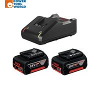 Bosch Professional 18v Li-ion CoolPack Starter Set 2x 4.0Ah Batteries & GAL 1...