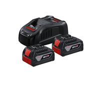 Bosch Professional 18V System battery starter set (2 x 5.0 Ah battery, quick charger, in carton)