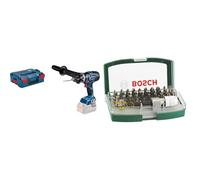 Bosch Professional 18V System BITURBO Cordless Combi Drill GSB 18V-150 C (max. Torque 150 Nm, Without Battery/Charger) + 32pc. Screwdriver Bit Set (PH-, PZ-, Hex-, T-, TH-, S-Bit, Accessories)