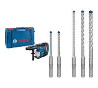 Bosch Professional 18V System BITURBO Cordless Rotary Hammer GBH 18V-40 C + 5X Expert SDS plus-7X Hammer Drill Bit Set (for Soft Stone, Hard Stone, Ø 5-10 mm)