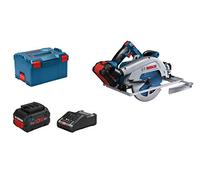 Bosch Professional 18V System Cordless Circular Saw GKS 18V-68 GC (incl. 2 x ProCORE 5.5 Ah Batteries, Charger GAL 18V-160, 1x Circular Saw Blade, Parallel Guide, L-BOXX)