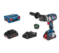 Bosch Professional 18V System Cordless Combi Drill GSB 18V-110 C (max. Torque of 110 Nm, incl. 2X ProCORE 18V 4.0Ah Batteries, Charger GAL 18V-40, Aux. Handle, L-BOXX)